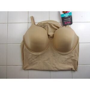 Maidenform Flexees Bodyshaper Sculpts Biege Women's XXL Ultra Firm Cool Comfort